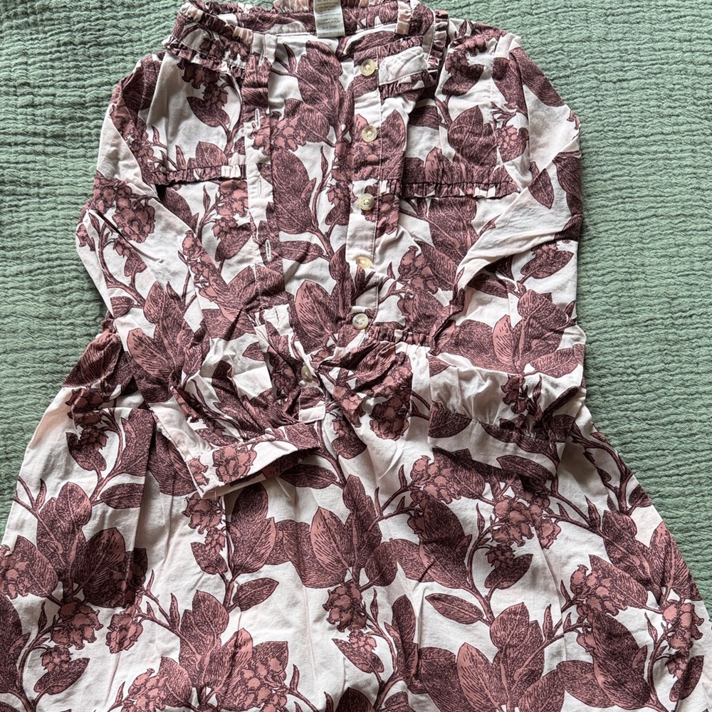Kate Quinn Mauve Leaf Print Dress